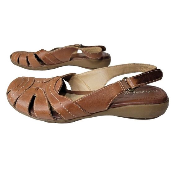 Natural Soul by Naturalizer Cayenne Leather Slingback Sandals (Size 6.5M) - Picture 4 of 10